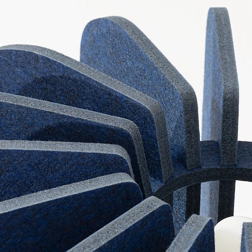 Lampa podłogowa filcowa Mula 45cm 1xE27 granatowa