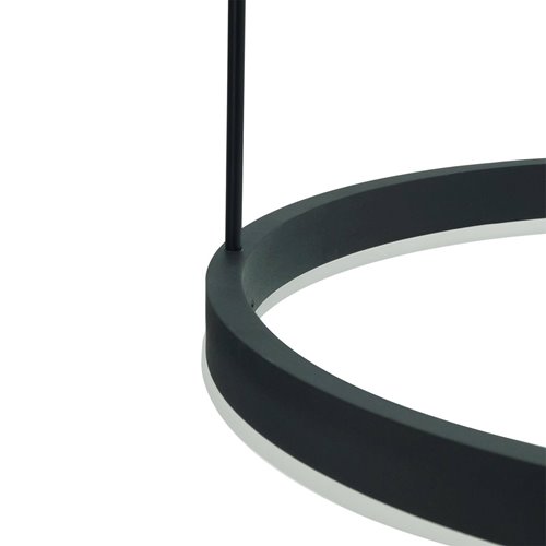 Lampa wiszące okręgi Magnum 102W CCT czarna z pilotem