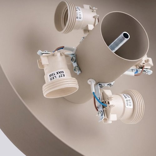 Lampa sufitowa okrągła Omiq 4xE27 taupe