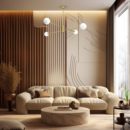 Lampa sufitowa 4-punktowa Dori Złota 4xG9