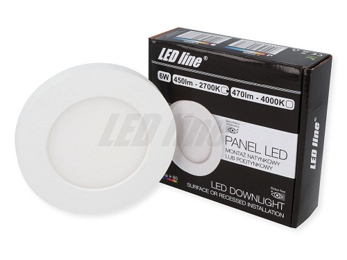 okrągły panel LED 6W easyfix barwa ciepła