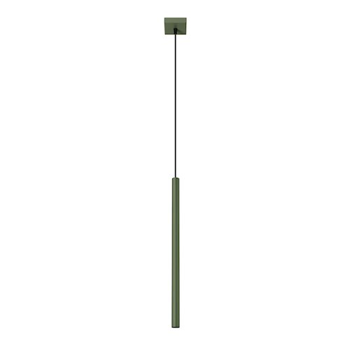 Lampa wisząca pojedyncza tuba Pastelo 1xG9 zielona oliwka
