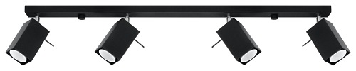 Listwa sufitowa reflektory MERIDA 4xGU10 Czarna