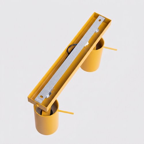 Kinkiet listwa z reflektorami Ring 2xGU10 żółty