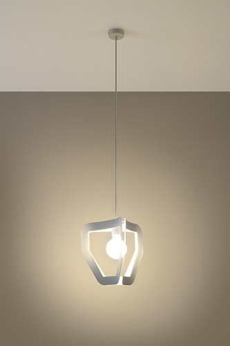 Lampa wisząca industrialna TRES 1xE27 biała