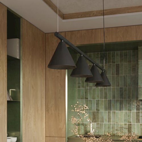 Lampa wisząca Nox 4-punktowa 4xE14 czarna