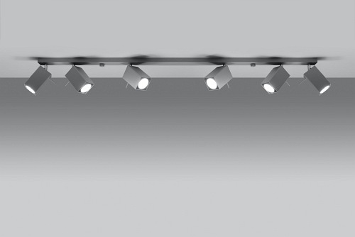 Listwa sufitowa reflektory MERIDA 6xGU10 Szara