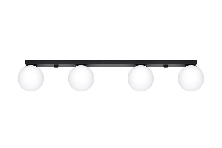 Lampa sufitowa mleczne kule YOLI 4xG9 czarna