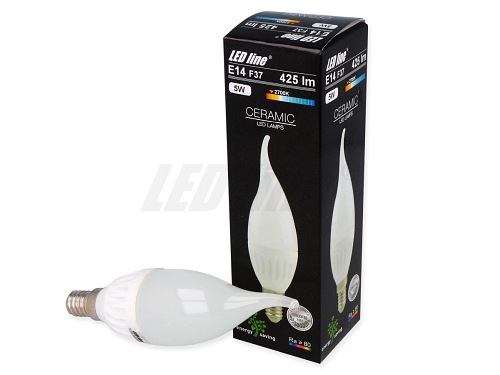 Żarówka E14 LED 5W 425lm płomyk LED line®  - biała ciepła