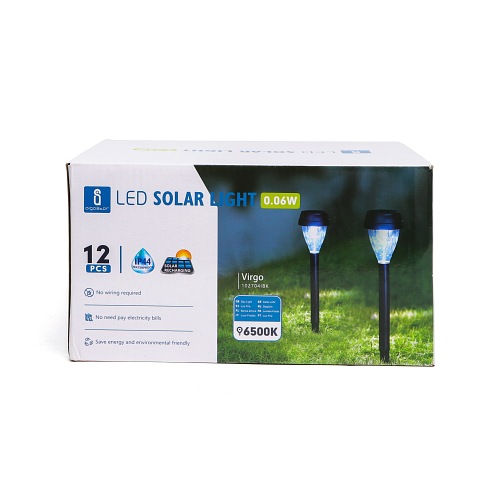 Lampa solarna wbijana czarna 6500K LIGHT04