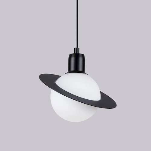Lampa wisząca nowoczesna kula Hyperion 1xG9 czarna