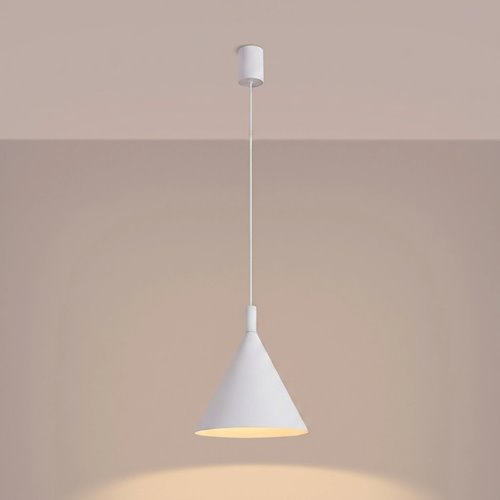 Lampa wisząca stożkowy klosz Nox 25cm 1xE27 biała