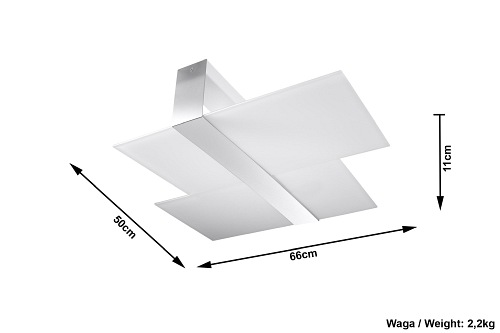 Nowoczesna lampa sufitowa MASSIMO 2xE27