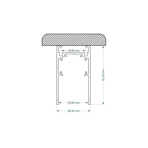 Szyna magnetyczna F-LINE natynkowa biała - 2 metry