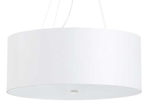 Lampa wisząca okrągła OTTO 70 cm biała 6xE27