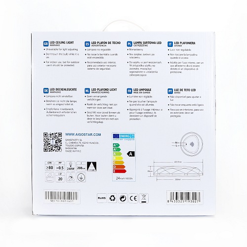 Plafon LED LIGHT05 24W diament z gwiazdami 3000K