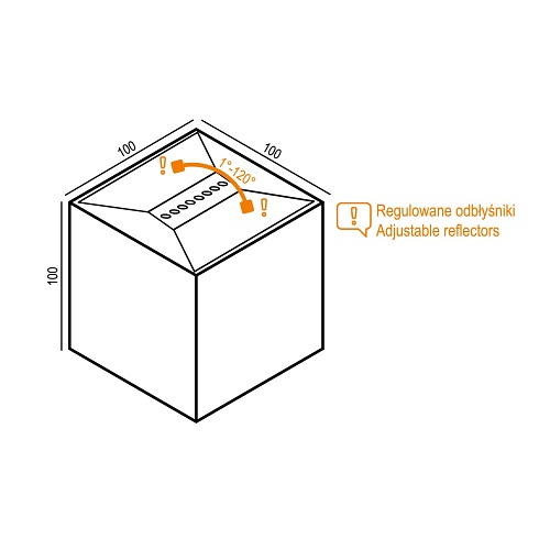 Kinkiet ogrodowy LED RIKO 2x4W Czarny - Biała Ciepła