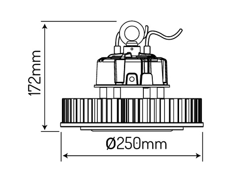 Oprawa LED line High-Bay UFO 100W 130lm/W 4000K 60° RAIDER 130