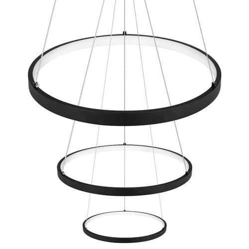 Lampa wiszące okręgi LED Rings 20-40-60 cm 77W czarna