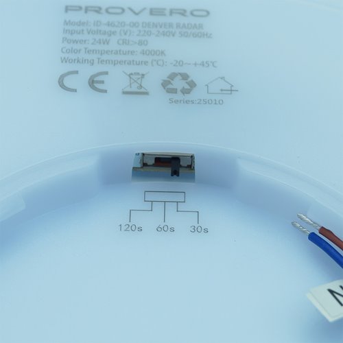 Panel LED okrągły 24W natynkowy 4000K z czujnikiem ruchu
