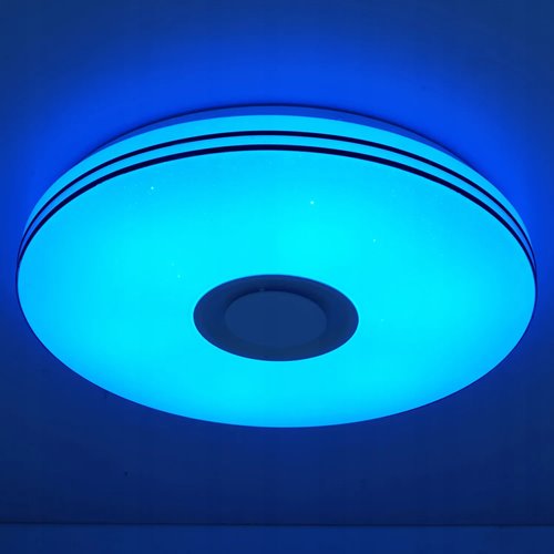 Plafon LED RGB CCT z głośnikiem i pilotem 72W 50cm