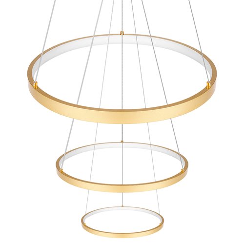 Lampa wiszące okręgi LED Rings 20-40-60 cm 77W złota