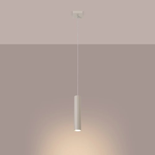 Lampa wisząca pojedyncza tuba Lagos 1xGU10 beżowa