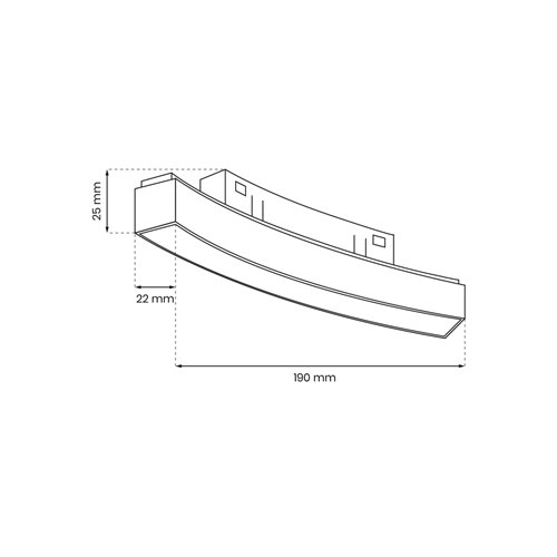 Linia magnetyczna Mleczna 10W 3000K Ring 90cm