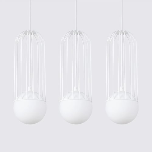Lampa wisząca potrójna Brina listwa 3xG9 biała