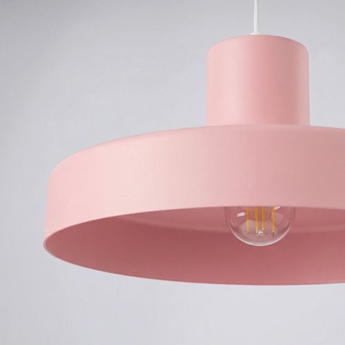 Lampa wisząca klasyczna Bilo 1xE27 różowa