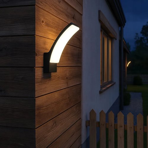 Kinkiet elewacyjny LED Gertha 12W 4000K IP54 czarny