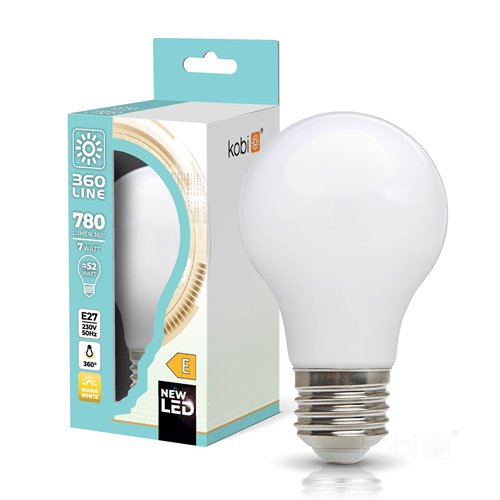 Żarówka LED E27 Filament Mleczna 7W 780lm 3000K