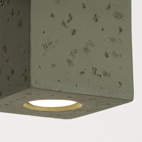 Oprawa natynkowa Quad beton 1xGU10 zielony oliwkowy