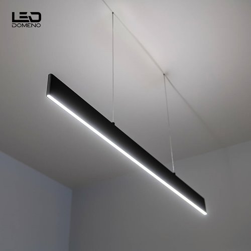 Lampa wisząca LED Slim Milky czarna 30W 120cm 3000K