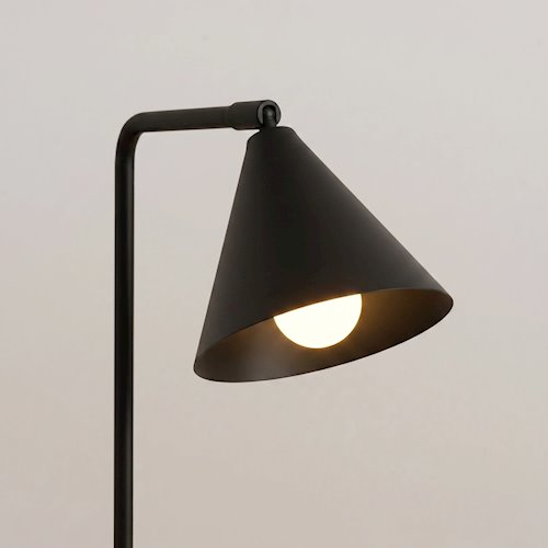 Lampa biurkowa ze stożkowym kloszem Nox 1xE14 czarna