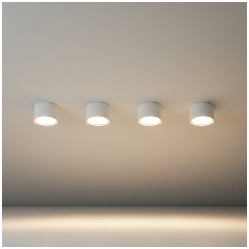 Lampa natynkowa okrągła 85x50mm GX53 biała