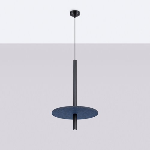 Lampa wisząca filcowa Feltro 1xG9 czarno-granatowa