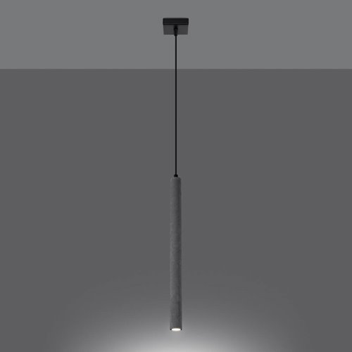 Lampa wisząca pojedyncza tuba PASTELO 1xG9 beton