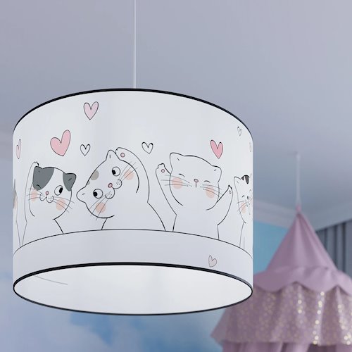 Lampa wisząca dziecięca Cat 30 1xE27 wielokolorowa