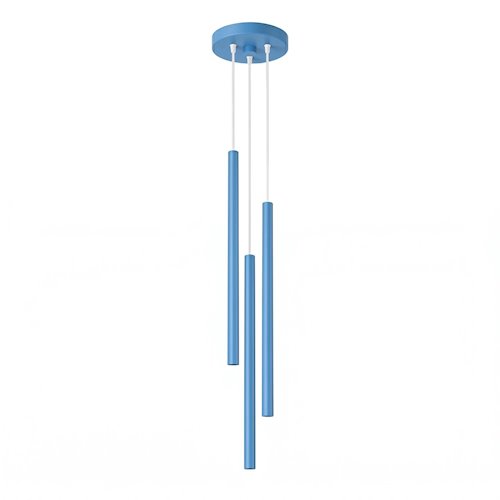 Lampa wisząca pojedyncza tuba Pastelo 3P 3xG9 błękitna