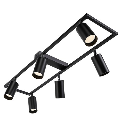 Żyrandol nowoczesny z reflektorami 6xGU10 Bueana czarny