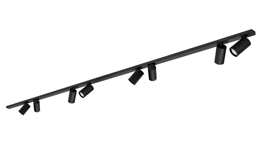 Lampa natynkowa narożna 116x116cm SpotLine 8xGU10 czarna