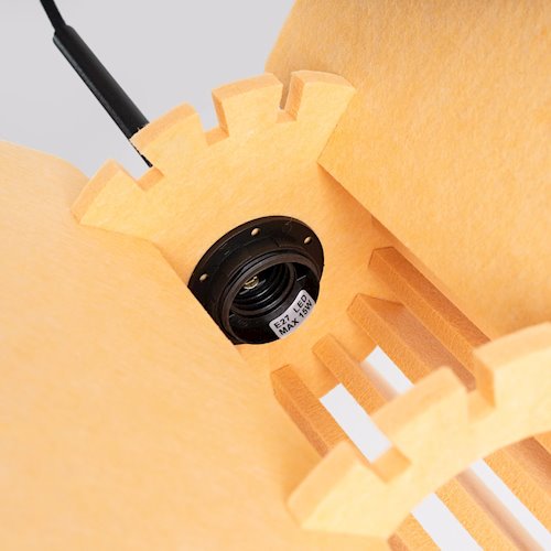 Lampa wisząca filcowa Mula 45 CM 1xE27 żółta