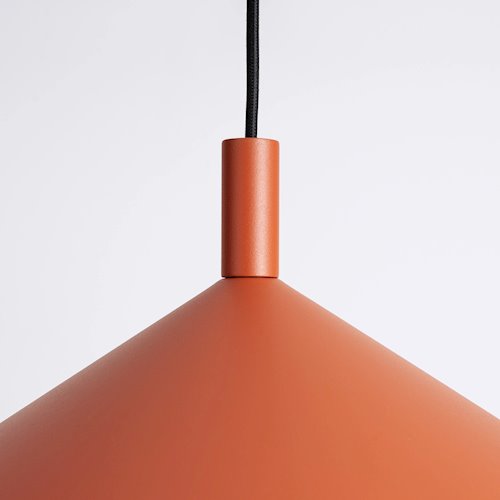Lampa wisząca stożkowy klosz Nox 40cm 1xE27 ochra czerwona