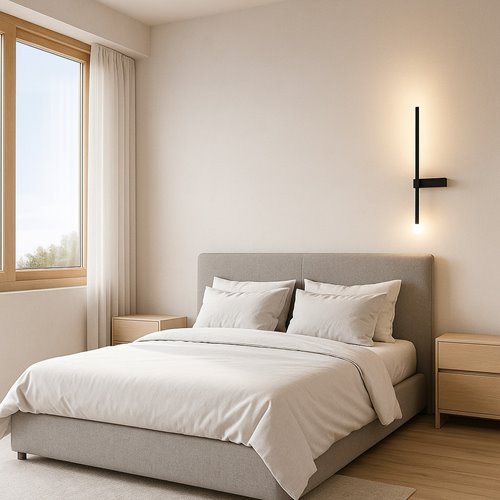 Kinkiet ścienny liniowy LED Lira 8W 60cm czarny 4000K