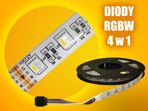 Taśma LED RGBWW 96W 5m IP65 5m 300xSMD5050 RGB + biała ciepła