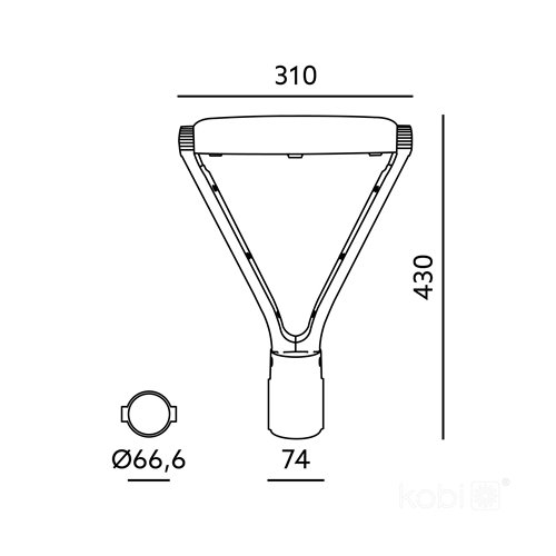Oprawa parkowa LED NEXPARK G2 30W-40W-60W 3CCT IP66