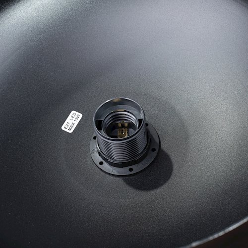 Lampa wisząca drewniana Marion 1xE27 czarna/naturalne drewno