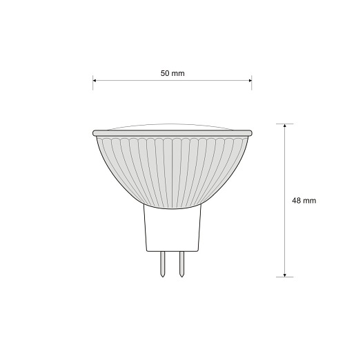 żarówka LED MR16/GU5.3 12V AC/DC 3,6W marki ART barwa światła biała ciepła