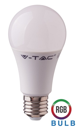 Żarówka LED E27 6W 230V 470lm V-TAC - RGB b. ciepła